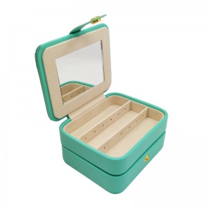 Потребителски луксозни кожени подаръци кутия за комплект за съхранение на бижута