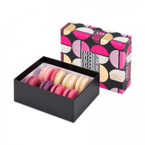 Горещи продажби macaron опаковка кутия с капак macaron кутия дизайн